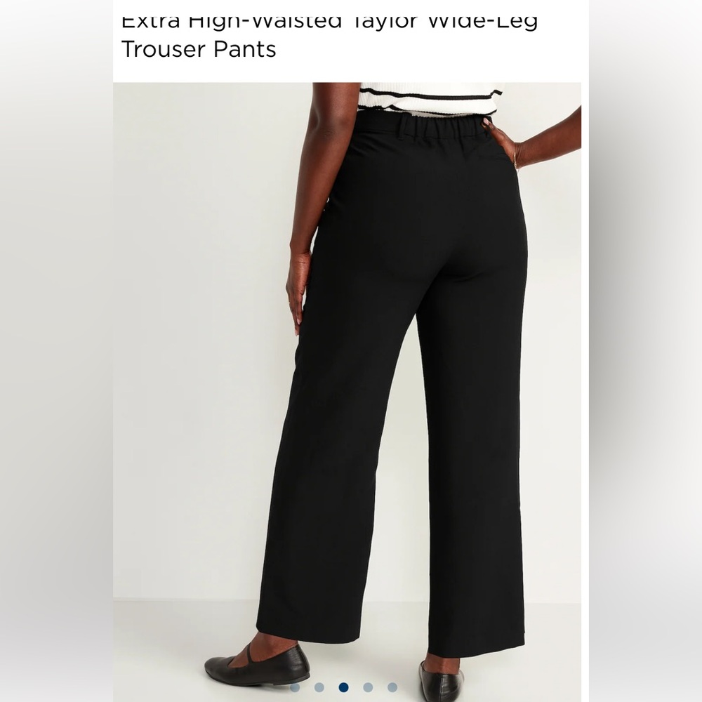 Old Navy extra high rise wide leg dress pant in black